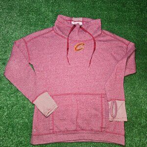 NBA Cleveland Cavaliers Antigua Heathered Wine Cowl Neck Pullover